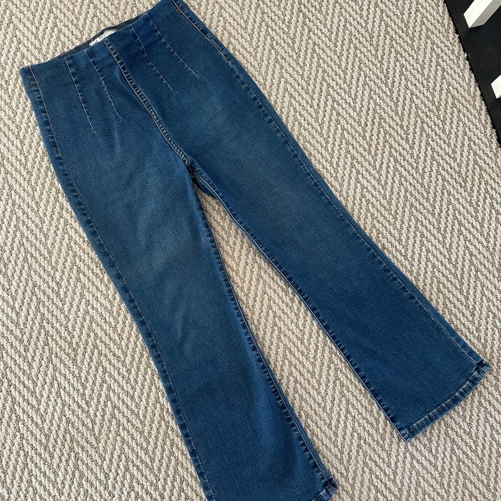 Free People Cropped Classic Blue Women's Jeans